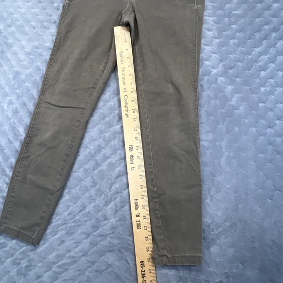 LOFT Womens Olive Green Marisa Skinny Leg Soft Stretchy Pants Size 6 Button Pkt - Picture 6 of 9